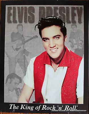 Legend Elvis Presley Tin Sign Motorcycle Movie Portrait Rock N Roll King Picture • $8.50