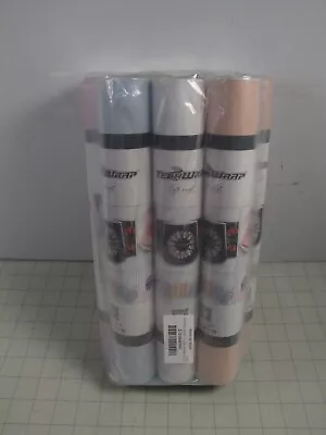 Teckwrap Craft Vinyl 12 X36  5- Color Rolls + Transfer Tape Pastel Bundle NEW • $22.49