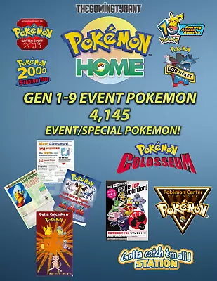 Pokemon Home - 4145 Event Pokemon • $17.99