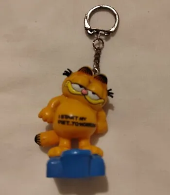 £6.99 • Buy Vintage Garfield Figure Bully W Germany I Start My Diet Tomorrow Keyring 