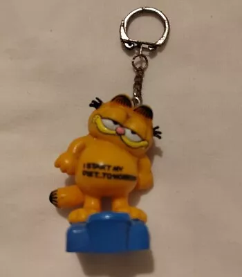 £6.99 • Buy Vintage Garfield Figure Bully W Germany I Start My Diet Tomorrow Keyring 