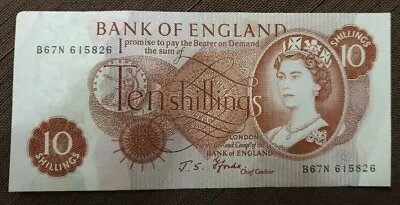 Bank Of England Ten Shilling Banknote - J S Fforde • £3.99