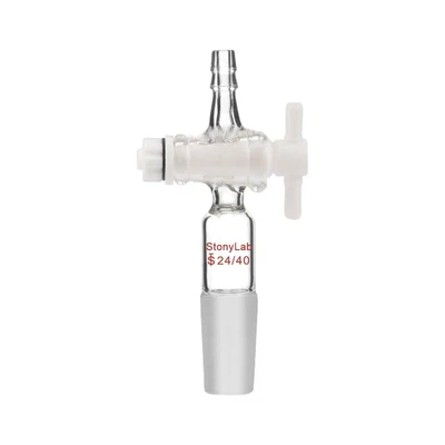 $45.08 • Buy StonyLab Vacuum Flow Control Adapter With PTFE Stopcock, 24/40 Joint And Stra...