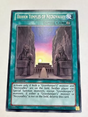 Yugioh LVAL-EN066 Hidden Temples Of Necrovalley 1st Edition Rare NM/LP • £1.30