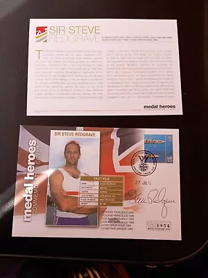 Sir Steve Redgrave  Medal Heroes Commemorative  Stamp First Day Cover • £5