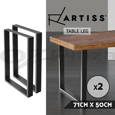 $85.95 • Buy Artiss 2x Coffee Dining Steel Table Legs Industrial Vintage Bench Metal BOX 50CM