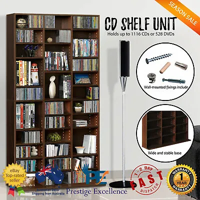 Adjustable CD DVD Bluray Media Book Storage Cabinet Shelf Rack Stand Unit Artiss • $143.42