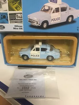 Vanguards VA 06805 Hillman Minx IIIA Somerset Constabulary 1:43 Limited Edition • £17