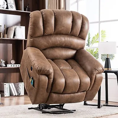 Large Electric Power Lift Recliner Chair For Elderly Big Tall W/ Massage Heat • $499.99