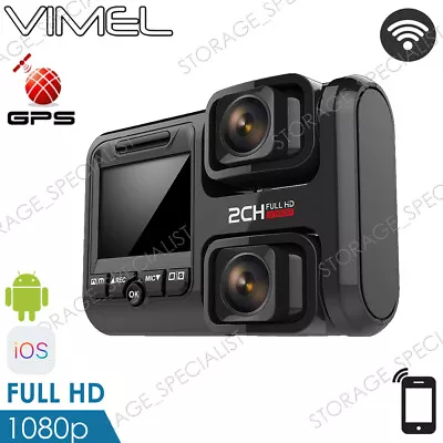 $169.95 • Buy Dual Dash Camera GPS BEST WIFI Wireless Car Taxi Security Cam Truck Backup 