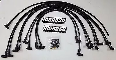 Moroso Ultra 40 Spark Plug Wires Big Block Chevy HEI 396 454 Under Header BLACK • $90.99