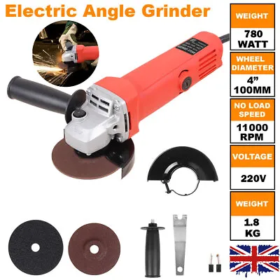 £19.99 • Buy 780W Portable Electric Angle Grinder 100mm 4  Inch Handheld Polisher Machine Set