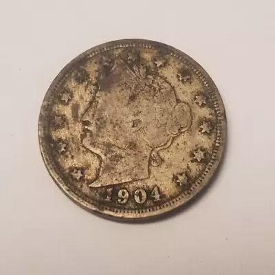 1904 Liberty Head V Nickel 5 Cent Piece- VF Details • $1