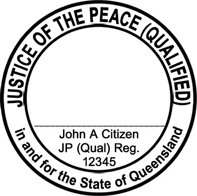 QLD JP01 JUSTICE OF THE PEACE Queensland Custom Flash Stamp Self Inking Refillab • $23.30