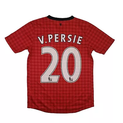 2012-2013 Nike Manchester United Robin Van Persie 20 Aon Jersey Home YOUTH Large • $38.88