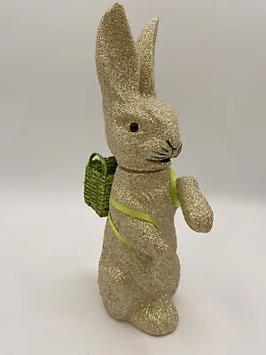 VTG INSCH DEKO German Gold Rabbit Candy Container Easter Plastic Form Bunny 10  • $65