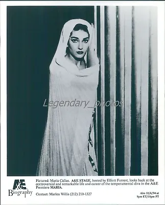 Portrait Of Opera Singer Maria Callas Original News Service Photo • $14.99