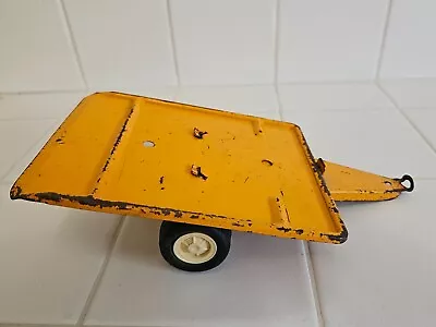 Vintage 70's Tonka Yellow Flatbed Vehicle Trailer W/ Tilt • $9.99