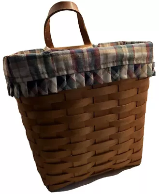 VTG 2001 Longaberger Wall Hanging Mail Mailbox Woven Basket Pld Liner 41084 Sign • $42