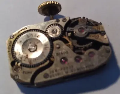 Vintage Gothic Jar Proof  15 Jewels Wrist Watch Movement  As Is Not Running • $13