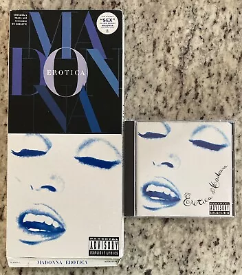 MADONNA EROTICA CD Long Box! USA Edition! Fever Deeper Rain Bad Girl  • $89.95