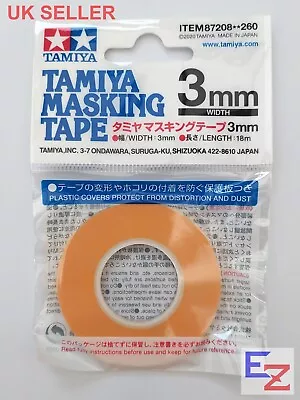 Tamiya 87208 Masking Tape 3mm X18m Roll For Paint Spray Model UK • £4.48