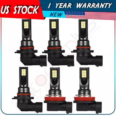 6x 6000K High Power 9005 + 9006 + H11 12 SMD LED Fog Light 60W 6000LM Lamps • $12.74