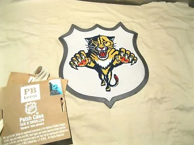 Pottery Barn Teen Florida Pathers NHL Hockey Pillow Patch Case Sham Stone Beige • $29.98