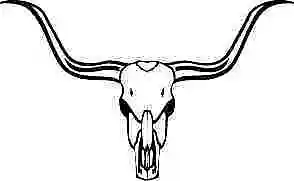 Bull Head Skull With Big Hornsanimals Car Decal Sticker • $3.94