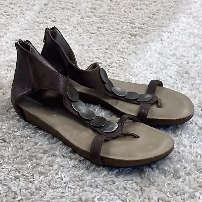 Me Too Womens Size 9 M Capetown Gladiator Thong Sandals Brown • $11.99