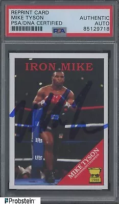 Mike Tyson Signed Custom Boxing Trading Card AUTO PSA/DNA AUTHENTIC • $54