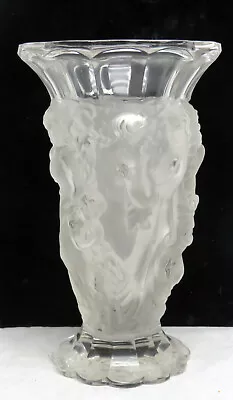 Art Deco Era R Lalique Frosted Crystal Nudes 8 3/4  Vase #5222 • $3800