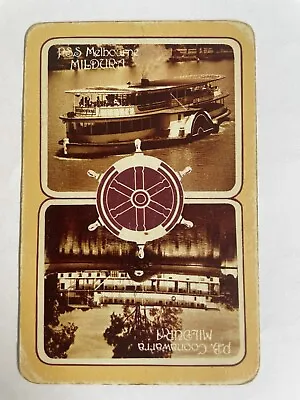 PSS Melbourne Mildura Steamboat Tourist Paddle Boat Vintage Rare Retro Swap Card • $1.28