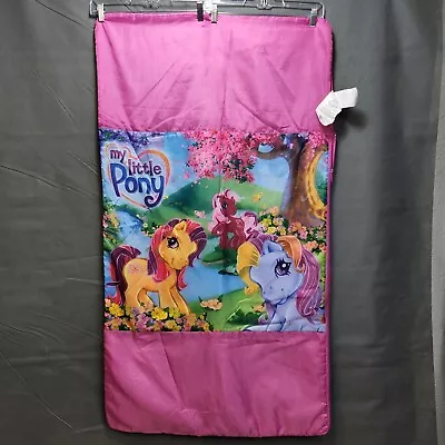 My Little Pony Rainbow Gardens Sleepover Pink Colorful Sleeping Bag Tent Bed • $15