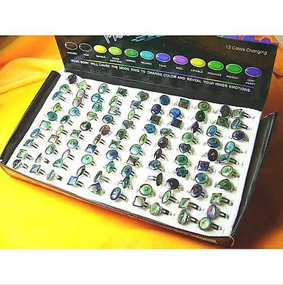 Wholesale 100Pcs Mixed Flower Rings Change Colors Turn Mood Rings Thermochromic • $27.20