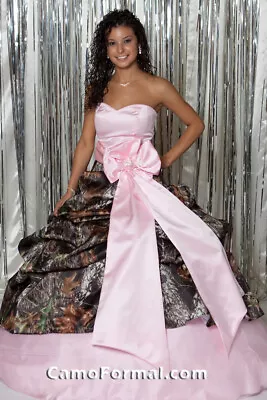 Contrasting Mossy Oak Camo Ball Gown Choose Your Neckline And Tulle Skirt Color • $350