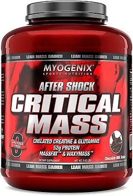 Myogenix AFTER SHOCK CRITICAL MASS Lean Muscle Weight Gainer Protein 5.62 Lbs • $64.99