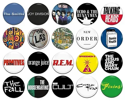 20x 80's Indie Classic Groups Bands Artists 25mm / 1 Inch D Pin Button Badges • £8.99