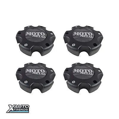 4 X Moto Metal Wheel Center Cap Matte Black 6 Lug MO909B6139YB • $108