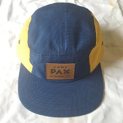 PAX Hat Melbourne 2021 Five 5 Panel Cap Yellow Blue Adjustable Strapback Brist • $32.95
