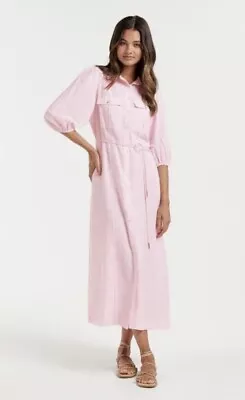 $69.95 • Buy Ladies Forever New Pink Ashley Midi Dress Size 14