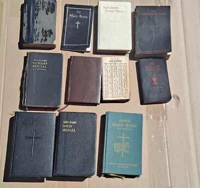 Vintage Catholic Lot Of 11 Prayer Books St Joseph Daily Missal LASANCE MASS • $49.99