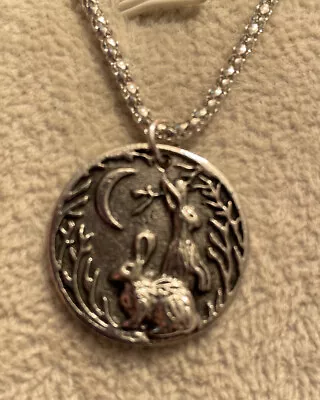 £6.50 • Buy Rabbit & Hare Under The Moon Pendant Necklace