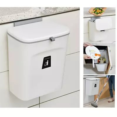 Compost Bin For Kitchen -2.4 Gallons/9L Trash Can For Under SinkHanging Small • £24.94