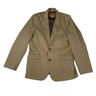 Red Camel Blazer Mens Medium Brown Cotton Camo Lined Sports Coat Vented • $34.99