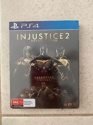 Injustice 2 Legendary Edition Day One Steelbook - Playstation 4 - PS4 - Complete • $100