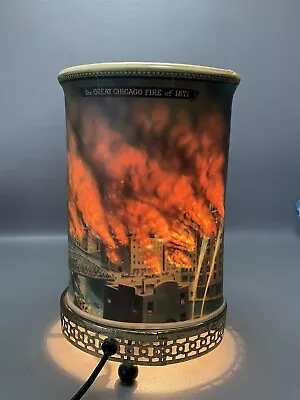 Vintage 1959 The Great Chicago Fire 1871 Econolite Motion Lamp Works! • $175