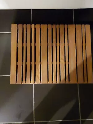 £15 • Buy Habitat Wooden Duck Board Bath Shower Mat 60cm X 45cm X 5cm