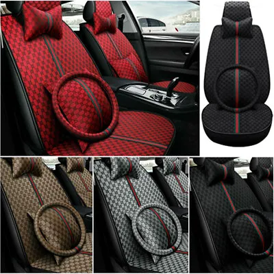 Full Set Universal Deluxe 2/5-Seats Car Seat Cover Front Rear Cushion Protector • $69.99