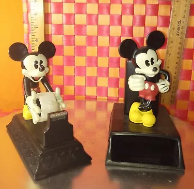 Vintage Disney Mickey Mouse Desk Set Pen Stationary Holders And Tape Dispenser • $23